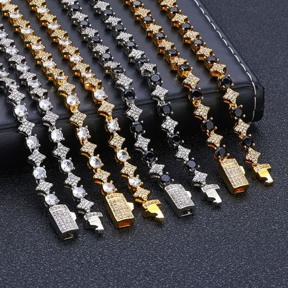 Hip-Hop Star Zircon Tennis Chain Men's Bracelet