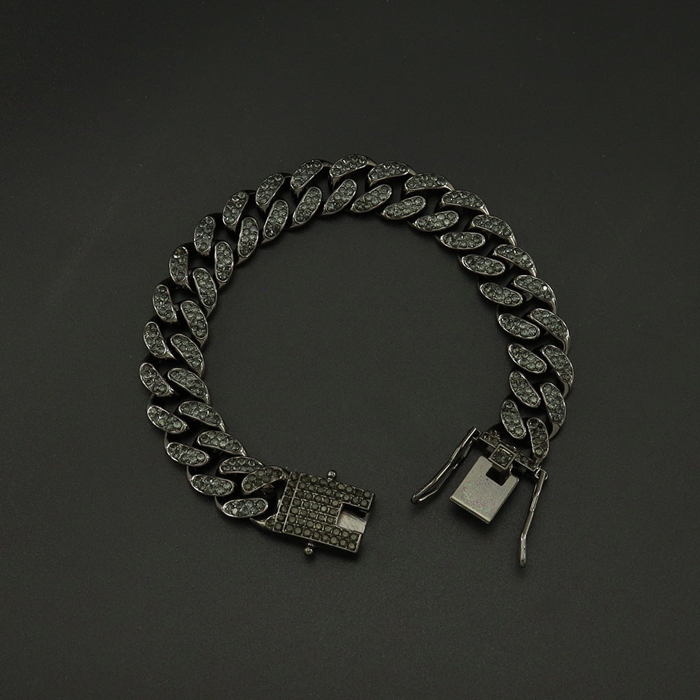 Hip-hop style full diamond neck chain
