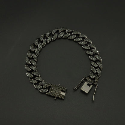 Hip-hop style full diamond neck chain