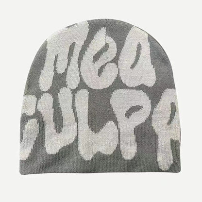Hip-hop style knitted letter-shaped woolen hat