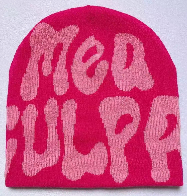 Hip-hop style knitted letter-shaped woolen hat