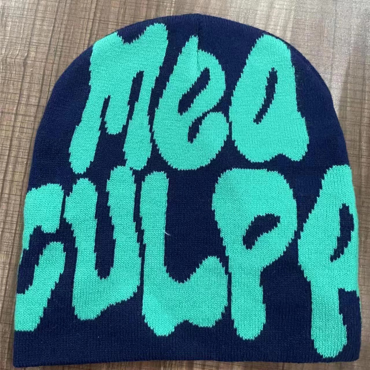 Hip-hop style knitted letter-shaped woolen hat