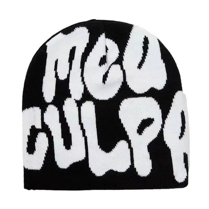 Hip-hop style knitted letter-shaped woolen hat