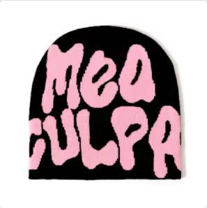 Hip-hop style knitted letter-shaped woolen hat