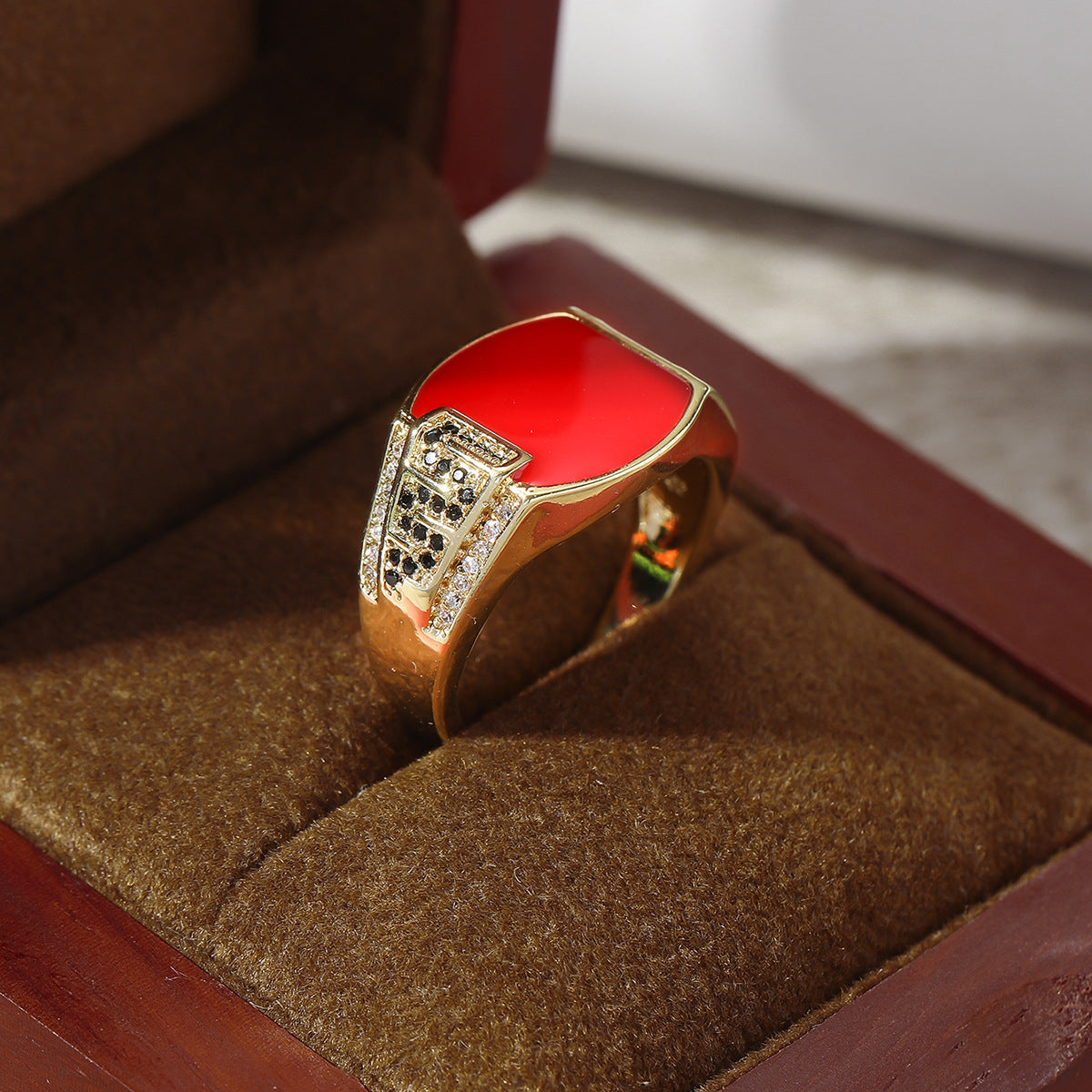 Hip-hop style men's ring