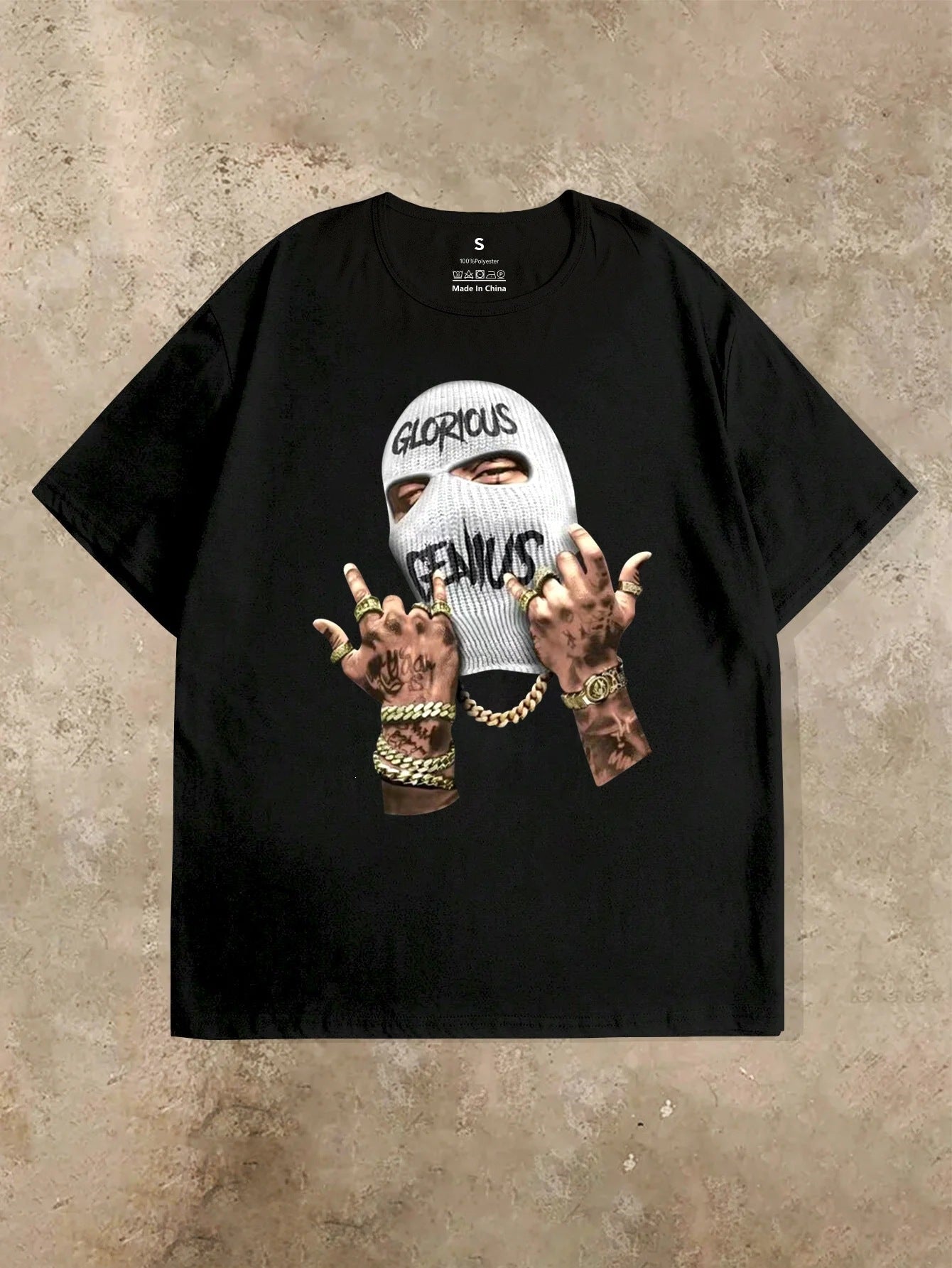 Hip-Hop Style Retro Cotton Round-Neck T-Shirt