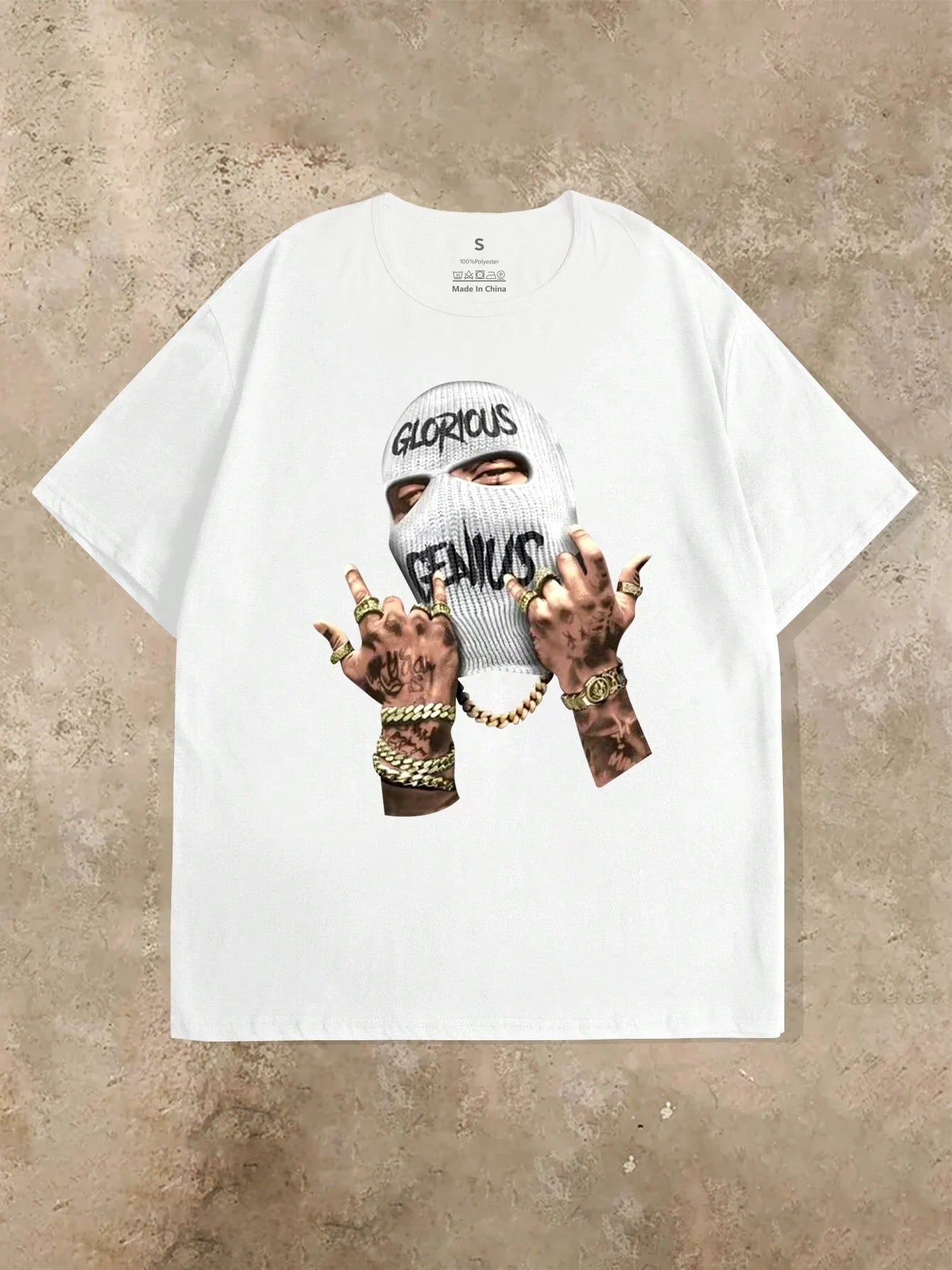 Hip-Hop Style Retro Cotton Round-Neck T-Shirt