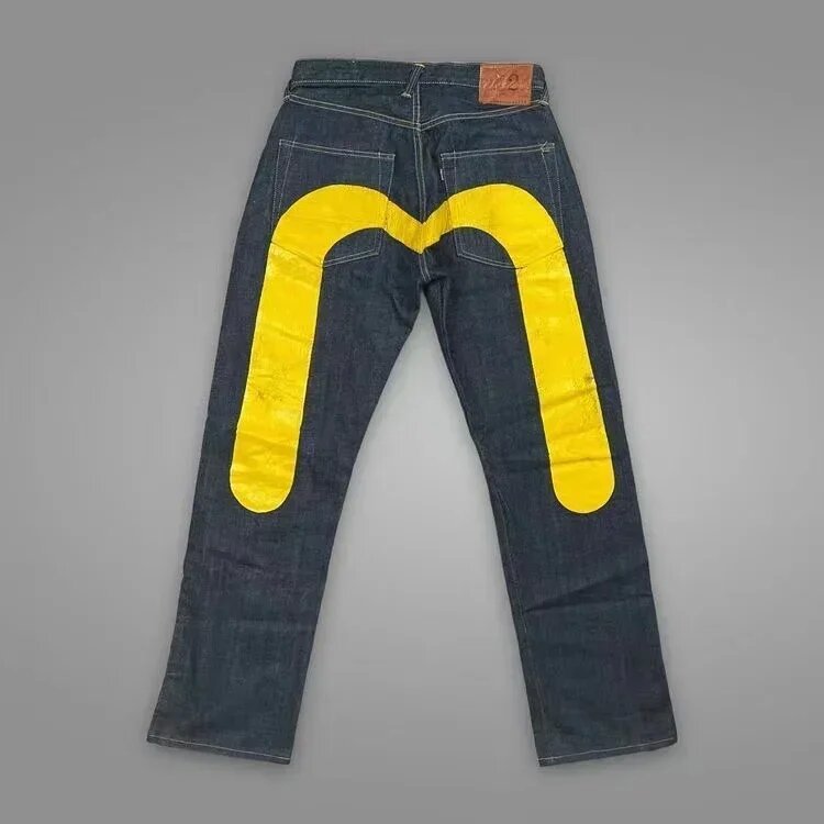 Hip-hop style straight-leg jeans