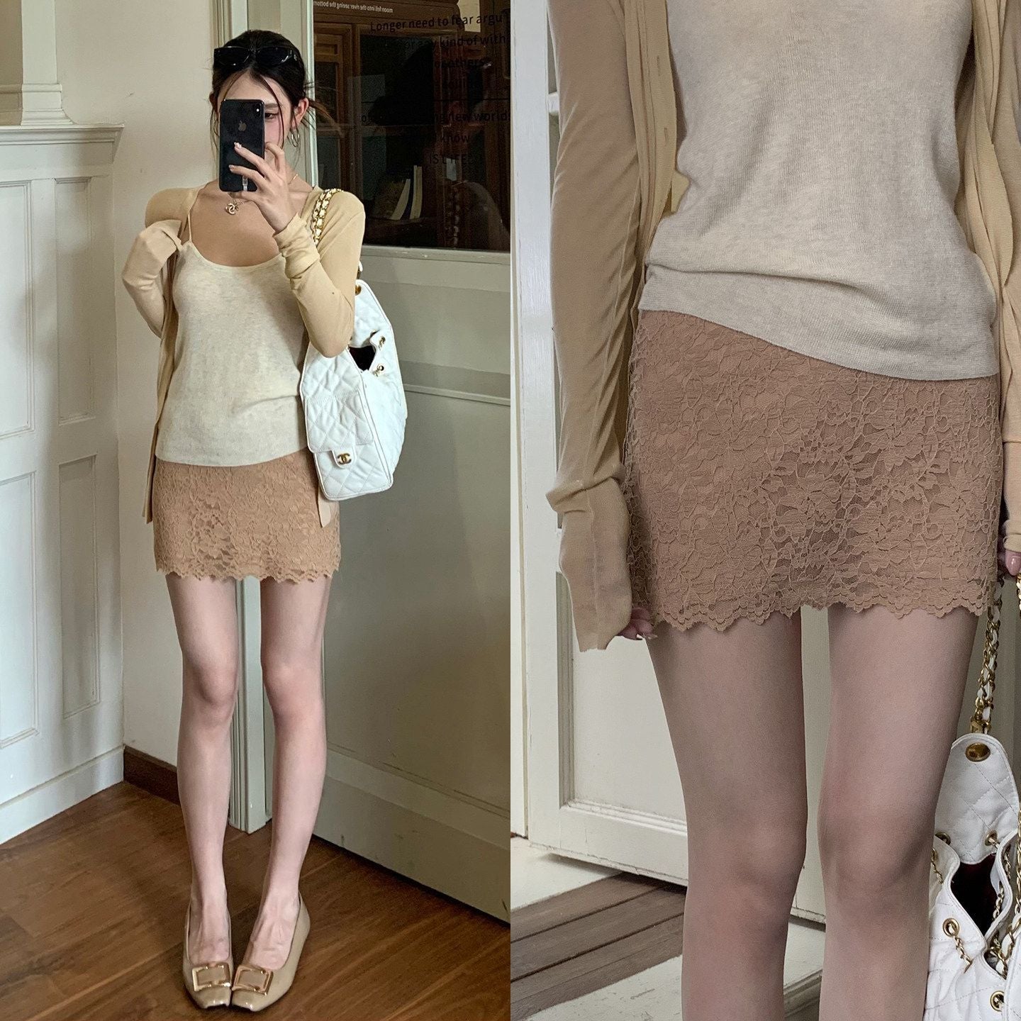 Hip-hugging skirt