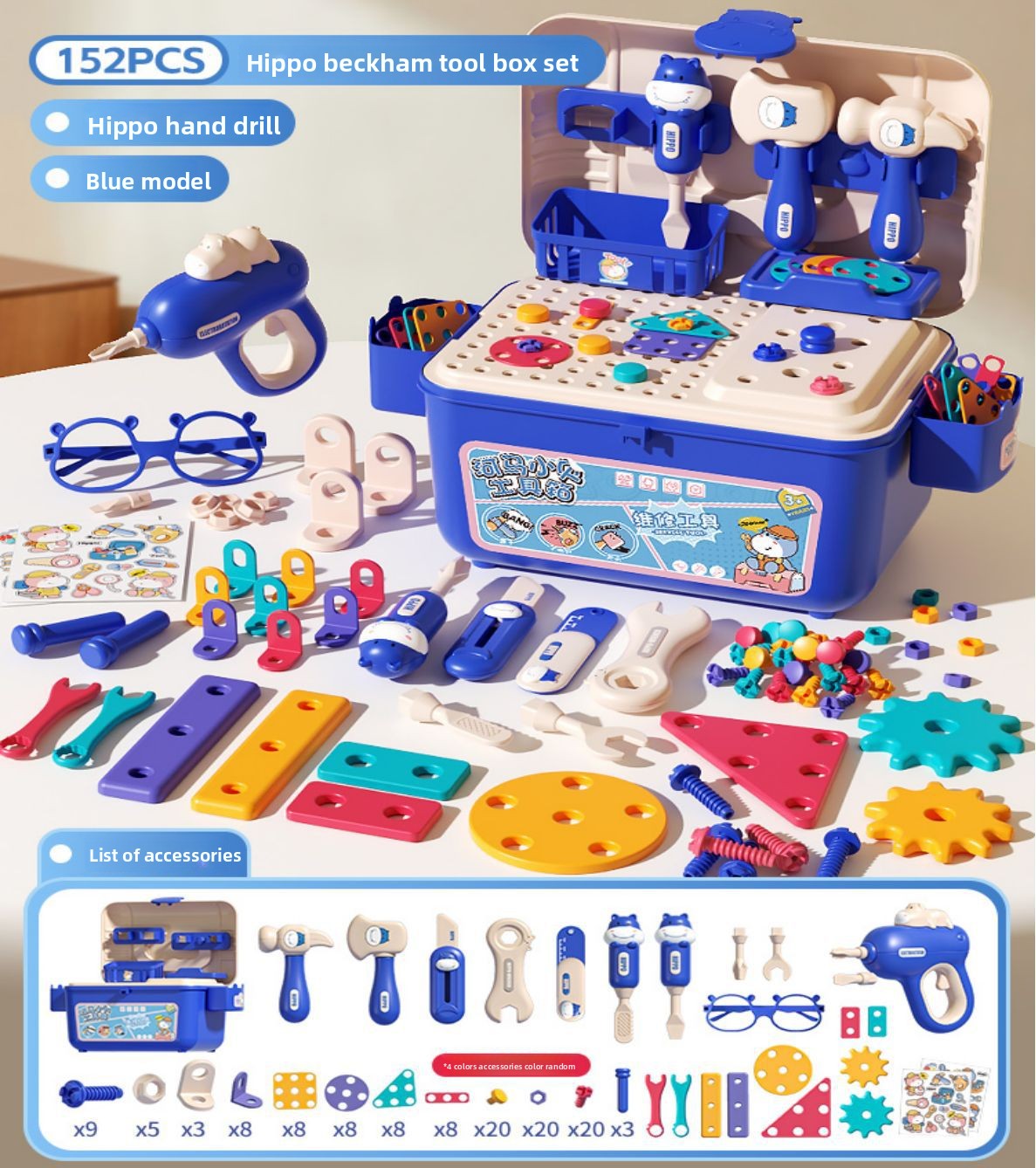 Hippo Toolbox Pretend Play Set