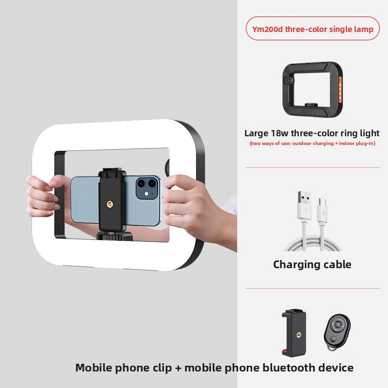Hold the circular lighting accessory