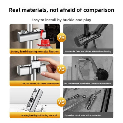 Hole-free shower bracket