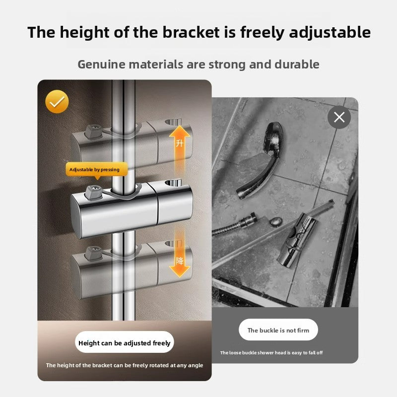 Hole-free shower bracket