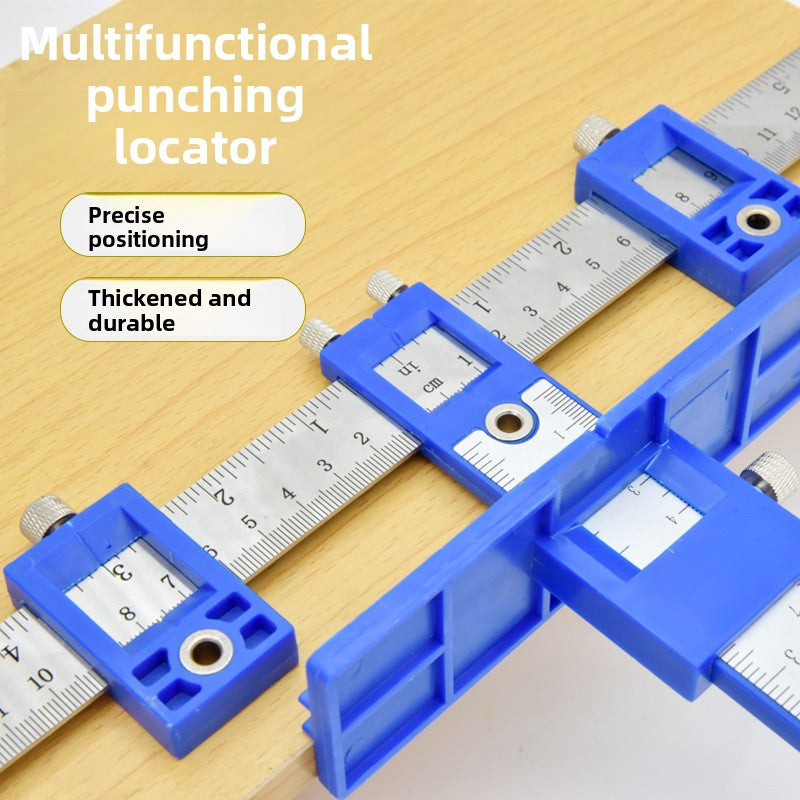 Hole punching positioning handles