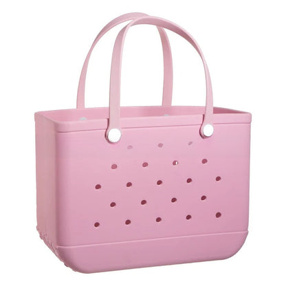 Hole-shaped beach bag