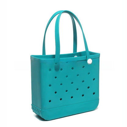 Hole-shaped beach bag
