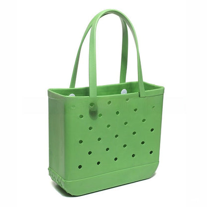 Hole-shaped beach bag