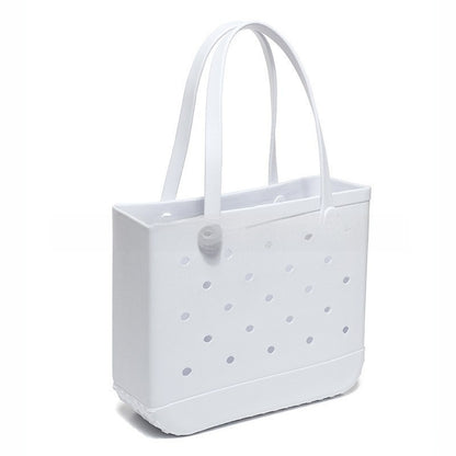 Hole-shaped beach bag