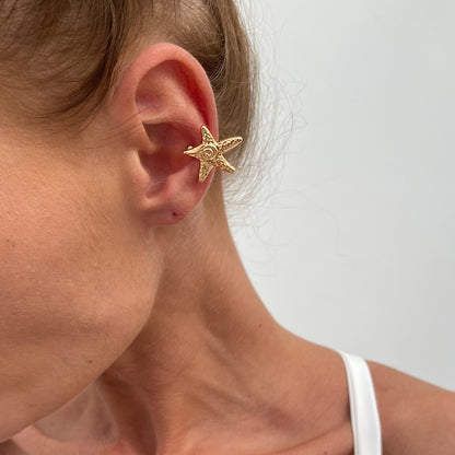 Holiday-style starry-night face mask with ear clips