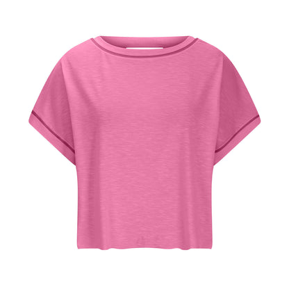 Hollow Backless Loose Short Sleeve T-shirt