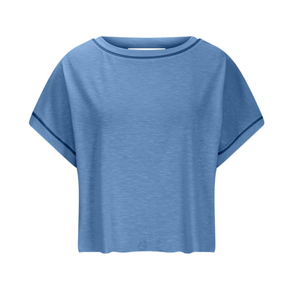 Hollow Backless Loose Short Sleeve T-shirt