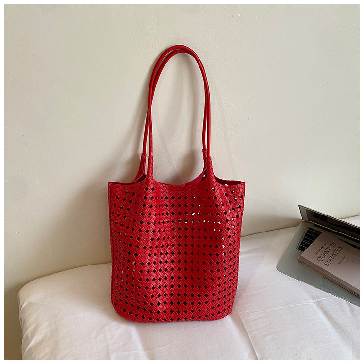 Hollow Design PU Leather Shoulder Bag