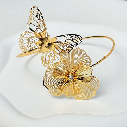 Hollow Flower Butterfly Bracelet