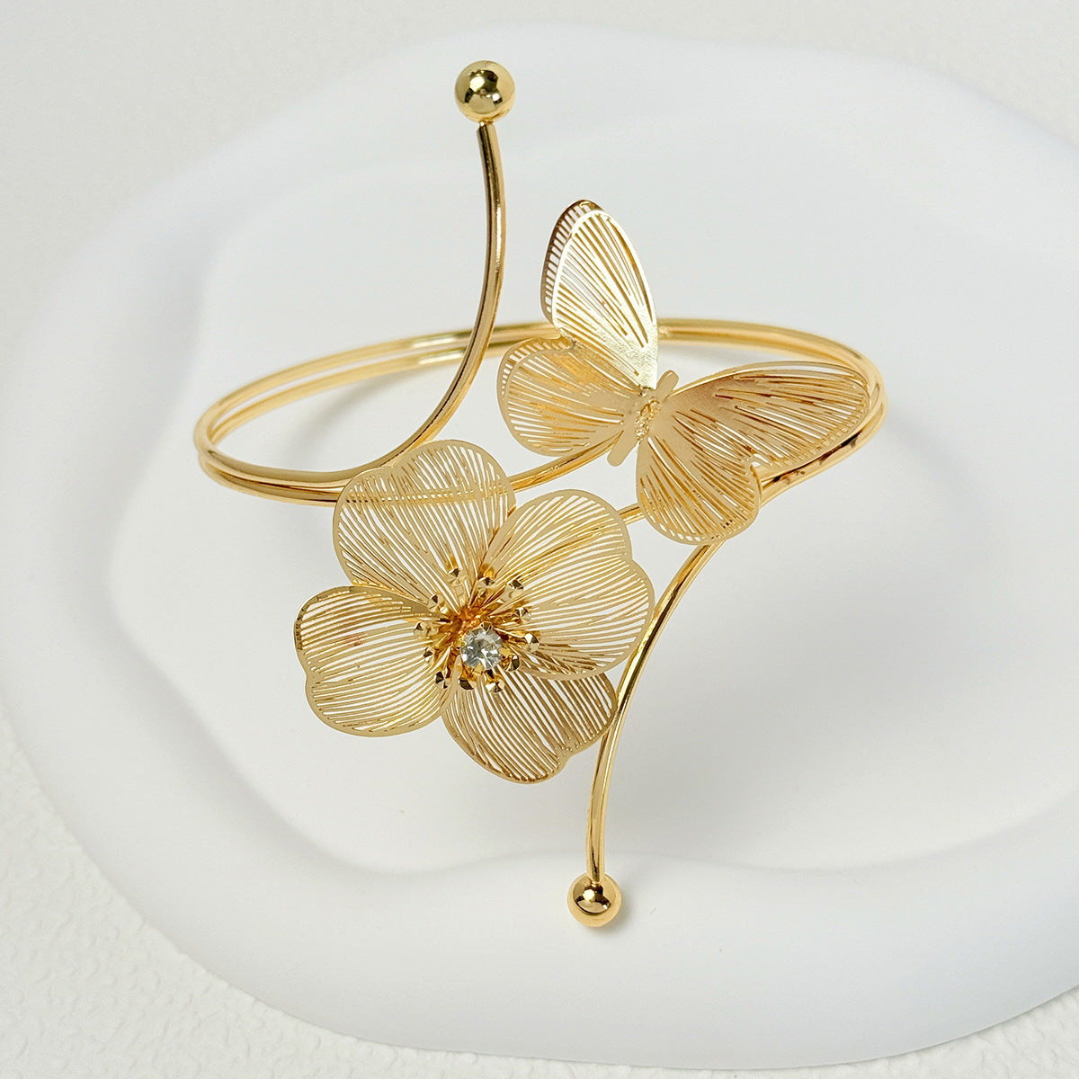 Hollow Flower Butterfly Bracelet