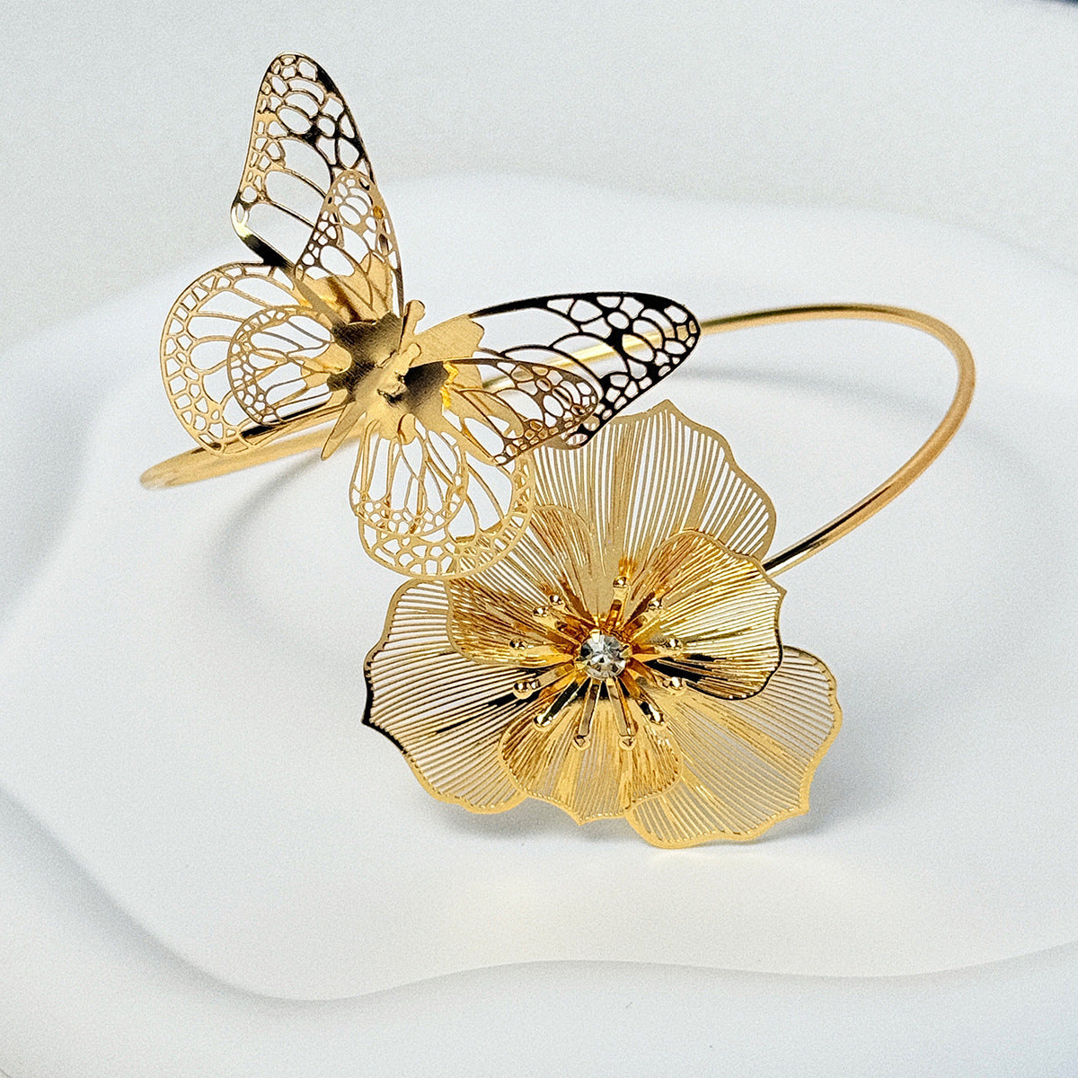 Hollow Flower Butterfly Bracelet