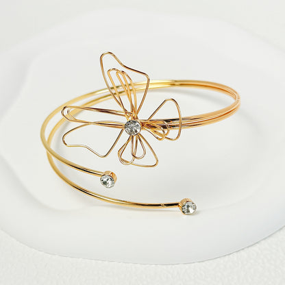 Hollow Flower Butterfly Bracelet