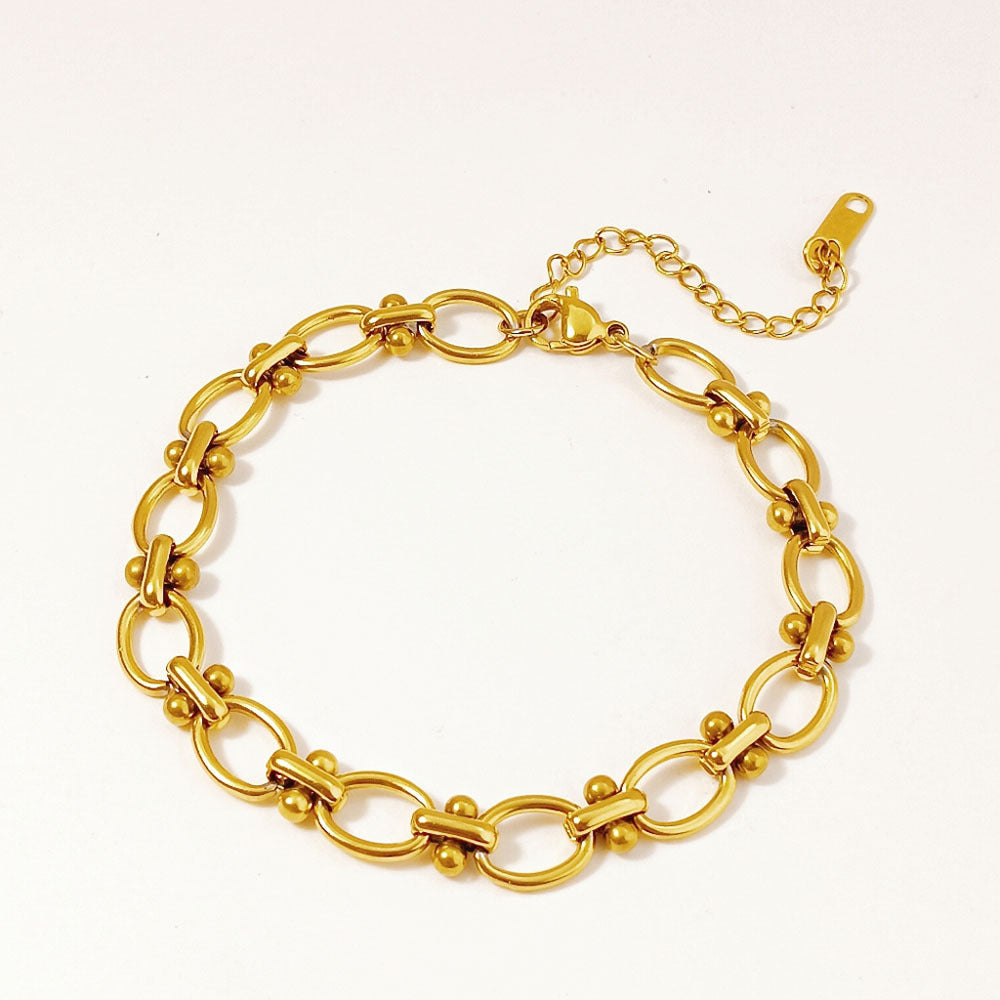 Hollow Geometric Titanium Steel Bracelet