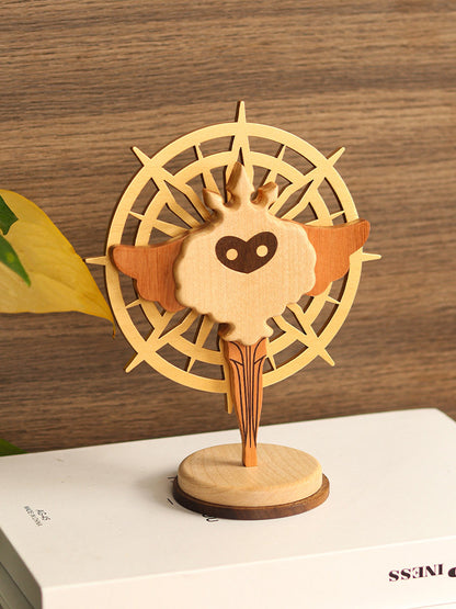 Hollow Knight Wooden Desktop Figurine Rotatable Game Collectible