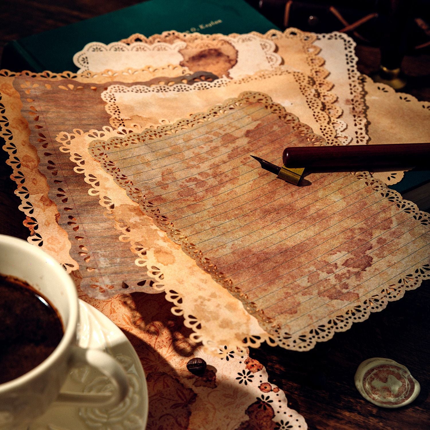 hollow lace material paper