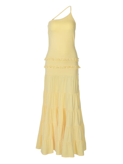 Hollow-out backless dress