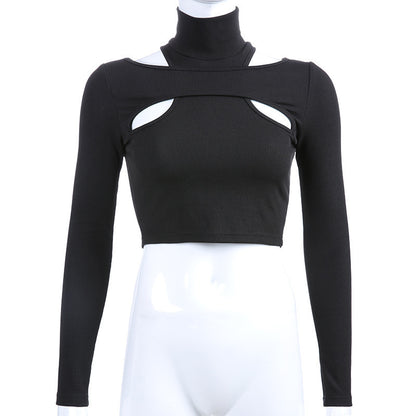 Hollow-out Base Shirt Women's Inner Umbilical T-shirt