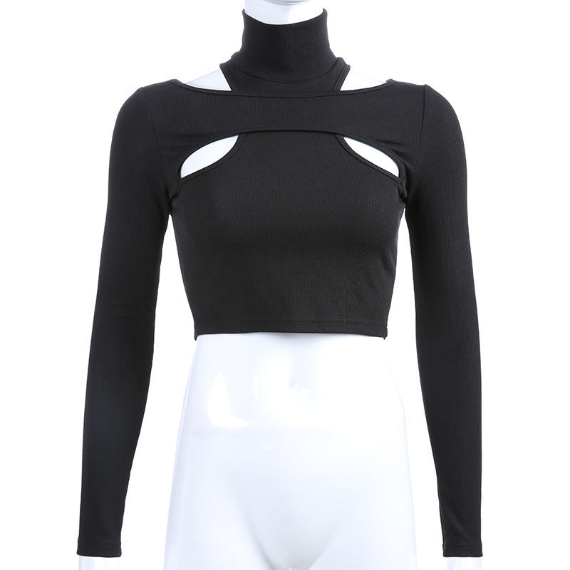 Hollow-out Base Shirt Women's Inner Umbilical T-shirt