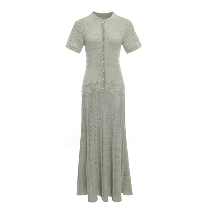 Hollow-Out Pattern Long Dress