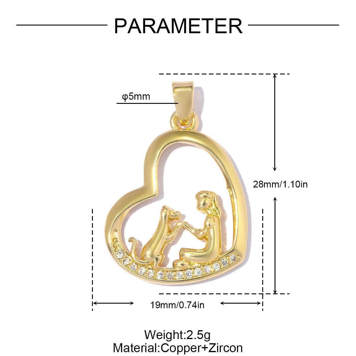 Hollow-out Peach-shaped Pendant Accessory