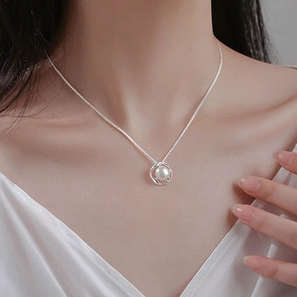Hollow Pearl Necklace for Women