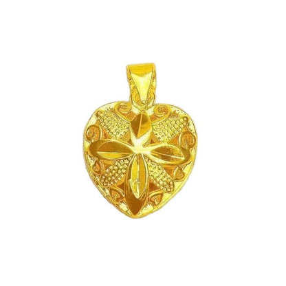 Hollow Rose Heart Pendant Necklace