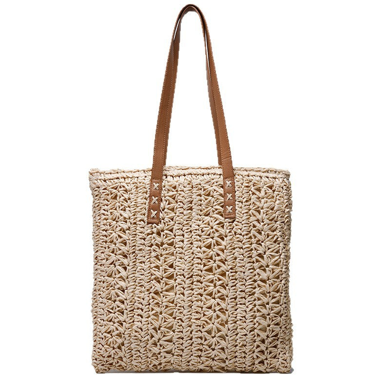 Hollow Straw Weave Shoulder Bag