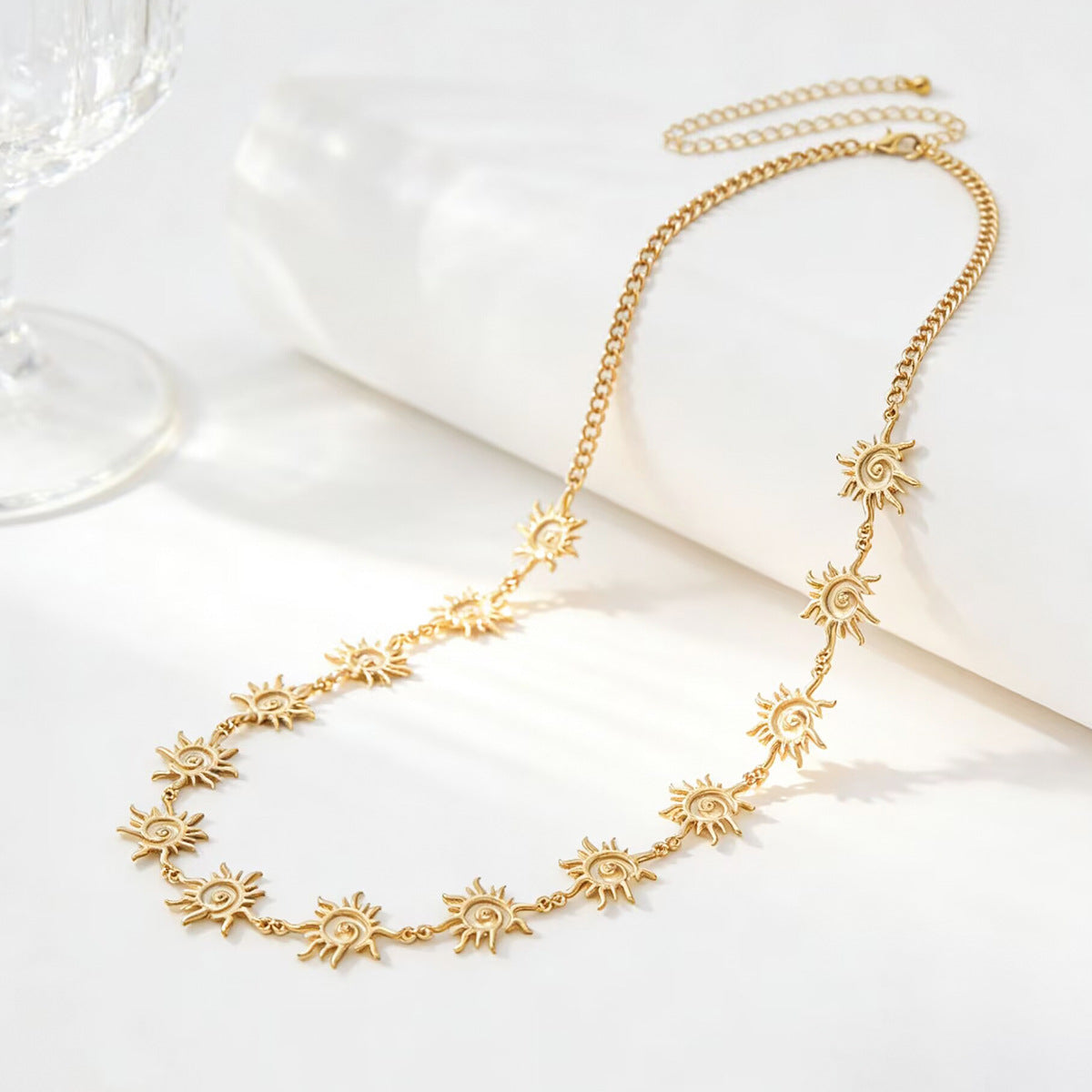 Hollow Sunflower Waist Chain