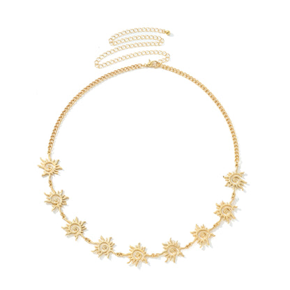 Hollow Sunflower Waist Chain