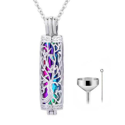 Hollow Tree Cylinder Pendant Urn Bottle