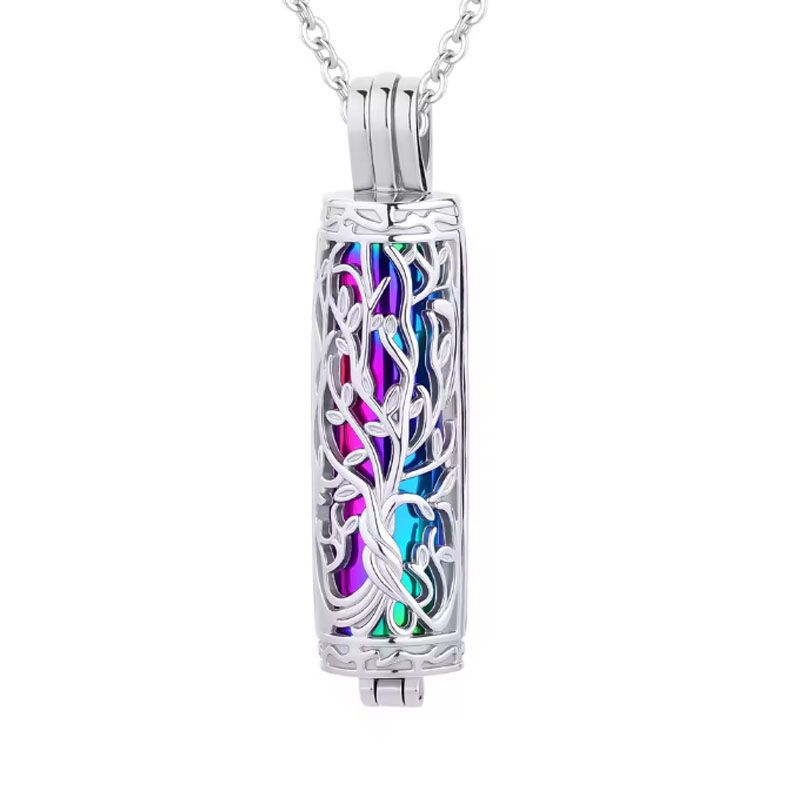 Hollow Tree Cylinder Pendant Urn Bottle