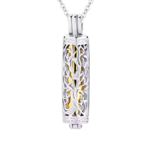 Hollow Tree Cylinder Pendant Urn Bottle