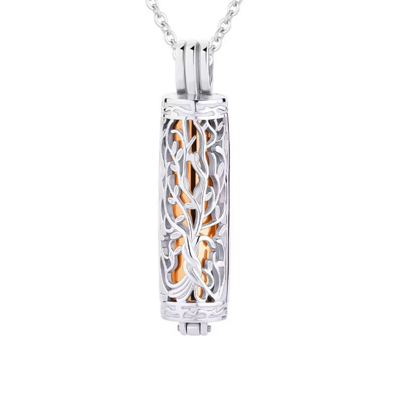 Hollow Tree Cylinder Pendant Urn Bottle