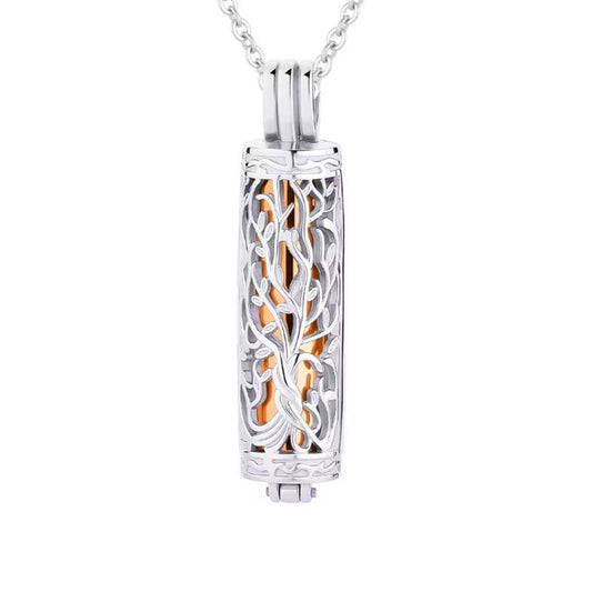 Hollow Tree Cylinder Pendant Urn Bottle