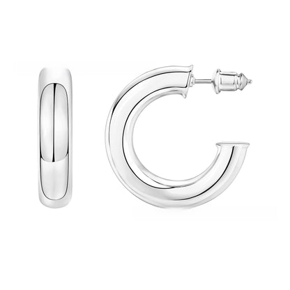 Hollow Tube C-Shaped Earrings