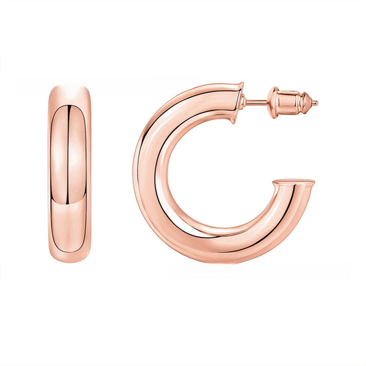 Hollow Tube C-Shaped Earrings